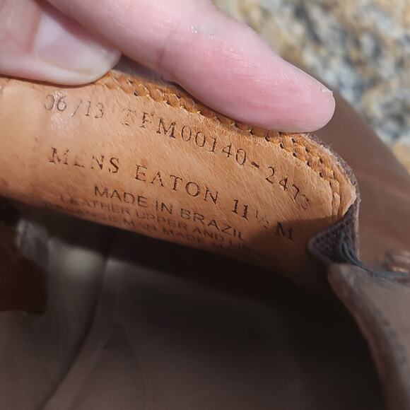 Tommy Bahama Shoes Mens Size 11.5 Brown Leather Slip On Eaton Loafers Comfort - Picture 12 of 14